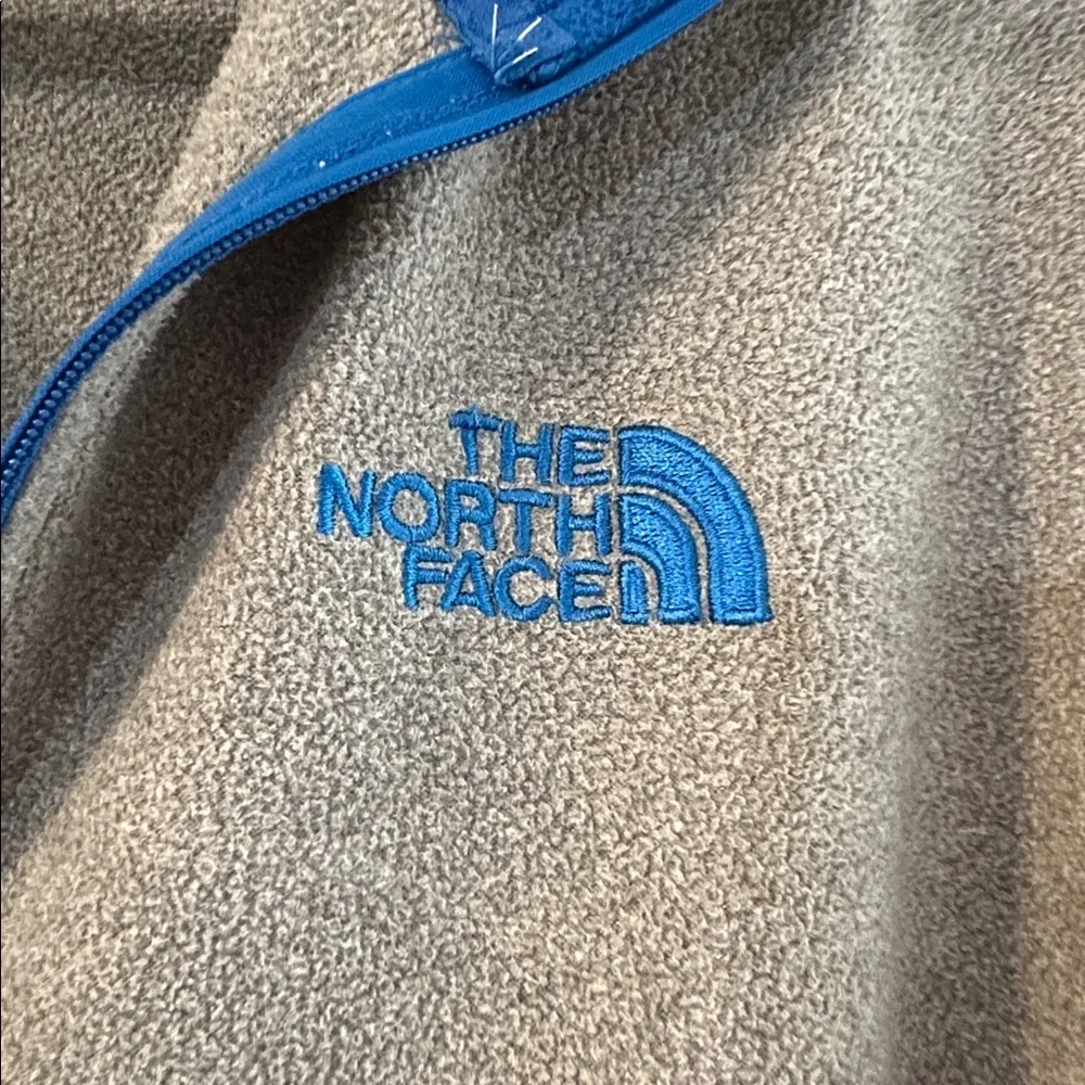 The North Face Gray and Blue Light Fleece Zip Up